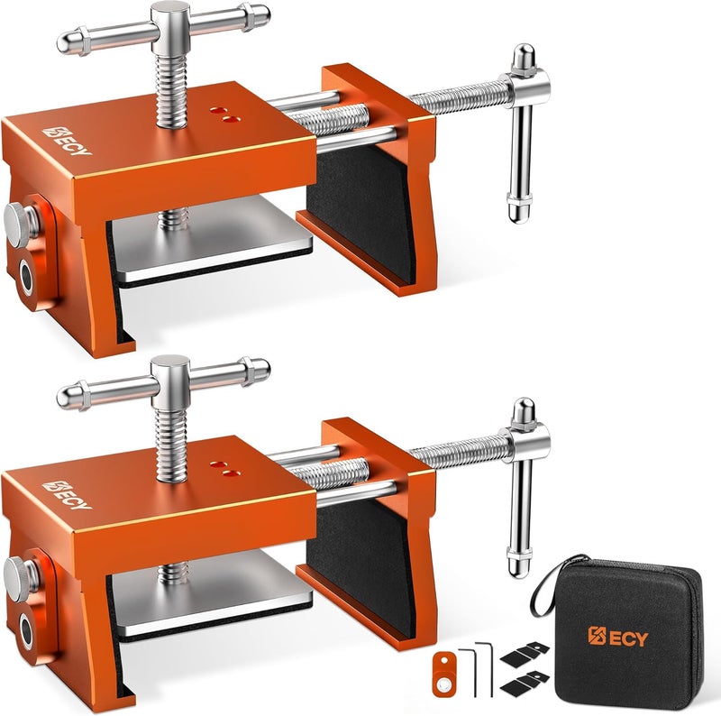 ECY Cabinet Clamps 2 Pack - Cabinet Face Frame Alignment Tool，Anodized Aluminum Alloy, Professional Installation Clamps for Woodworking & DIY Projects​ - Image 1